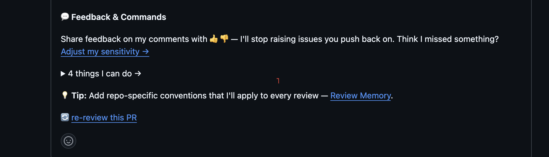 re-review this PR link in the Optibot PR summary comment